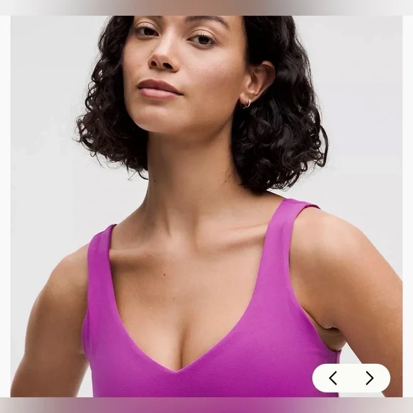 lululemon athletica Magenta V-Neck Cropped Tank Align Size 6 - Picture 3 of 8